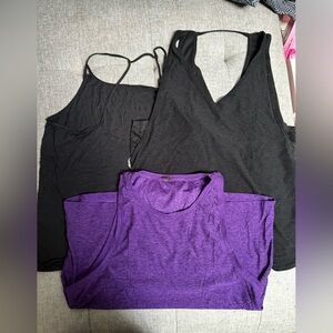 Beyond Yoga/Pure Barre Purple and Black Tank Tops BUNDLE